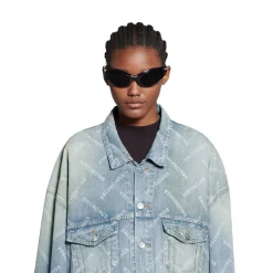 Giacca Bal Diagonal Allover Oversize in Azzurro