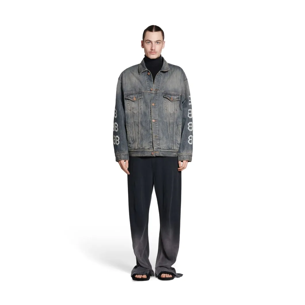 Giacca Crypto Large Fit in Azzurro