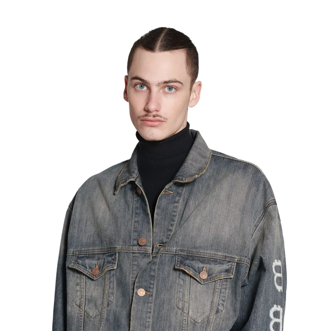 Giacca Crypto Large Fit in Azzurro