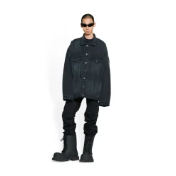 Giacca Hand-drawn Bb Icon Oversize in Nero