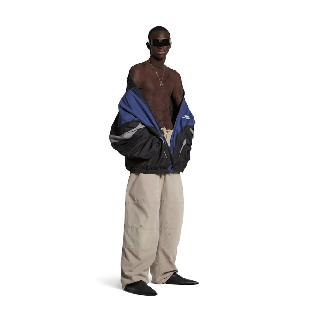Giacca Off Shoulder Tracksuit 3b Sports Icon in Nero