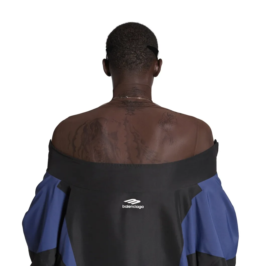 Giacca Off Shoulder Tracksuit 3b Sports Icon in Nero