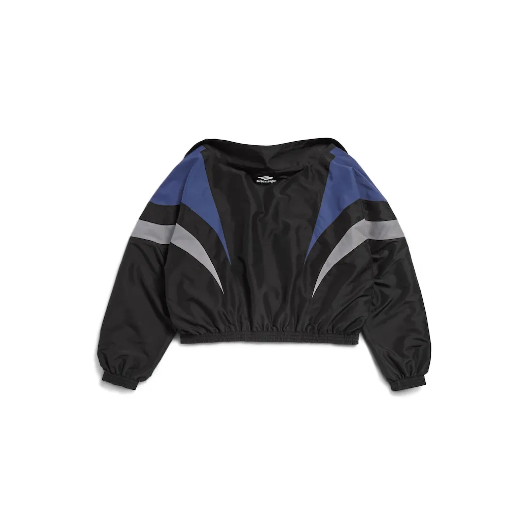 Giacca Off Shoulder Tracksuit 3b Sports Icon in Nero