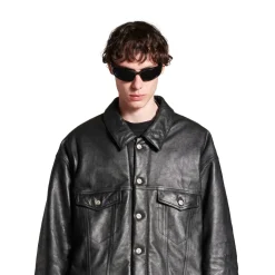 Giacca Padded Oversize da Uomo in Nero