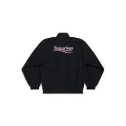 Giacca Political Campaign Con Zip in Nero
