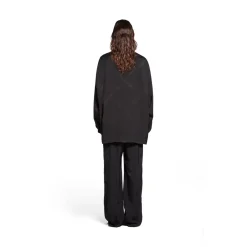 Giacca Tracksuit Bal Diagonal Allover Fluida da Donna in Nero