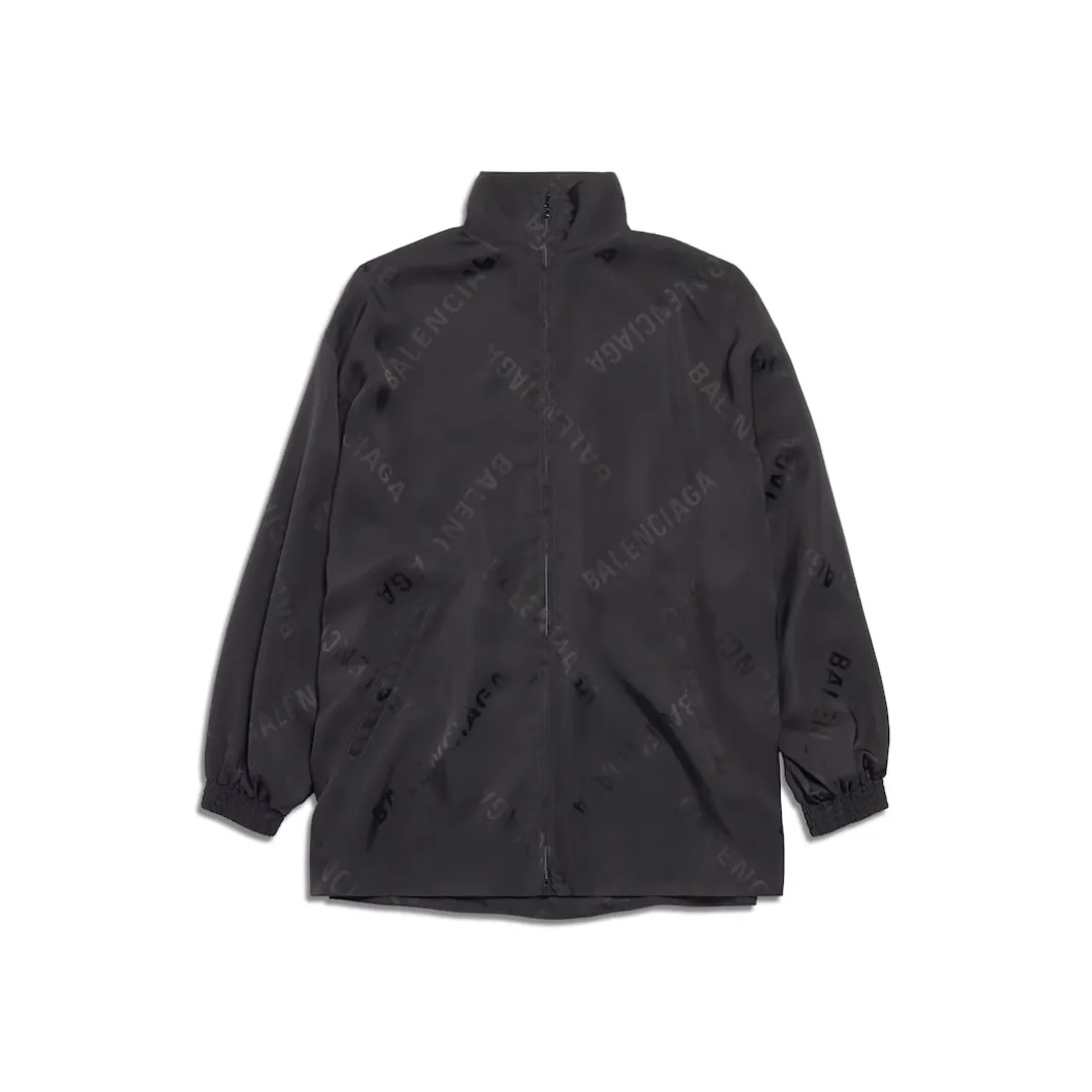 Giacca Tracksuit Bal Diagonal Allover Fluida da Donna in Nero