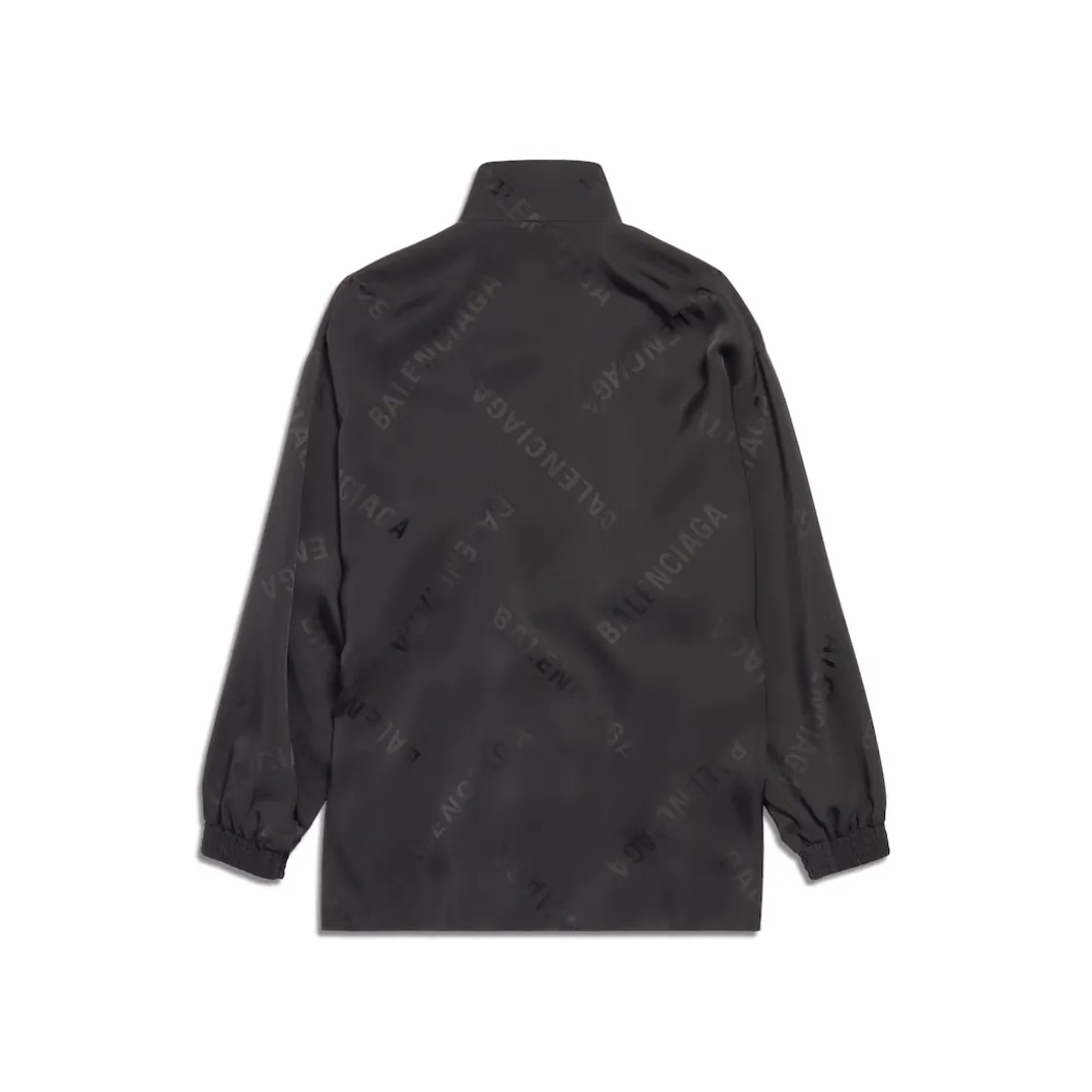 Giacca Tracksuit Bal Diagonal Allover Fluida da Donna in Nero