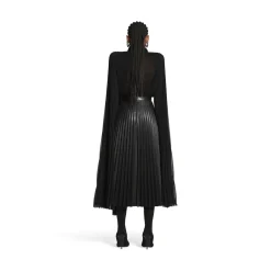 Gonna A Pieghe da Donna in Nero