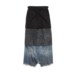 Gonna Maxi Layered Cargo da Donna in Multicolore