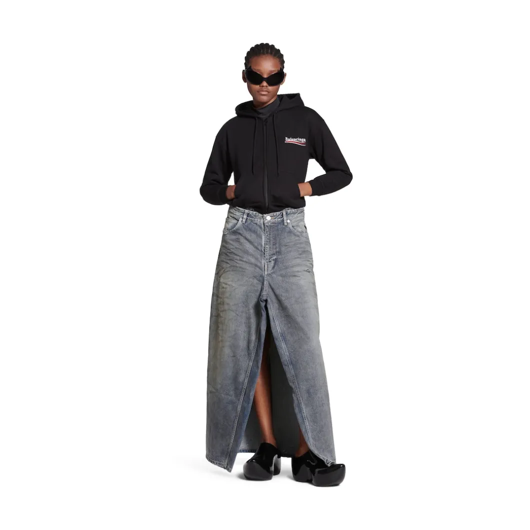 Gonna Pantalone Apron da Donna in Azzurro