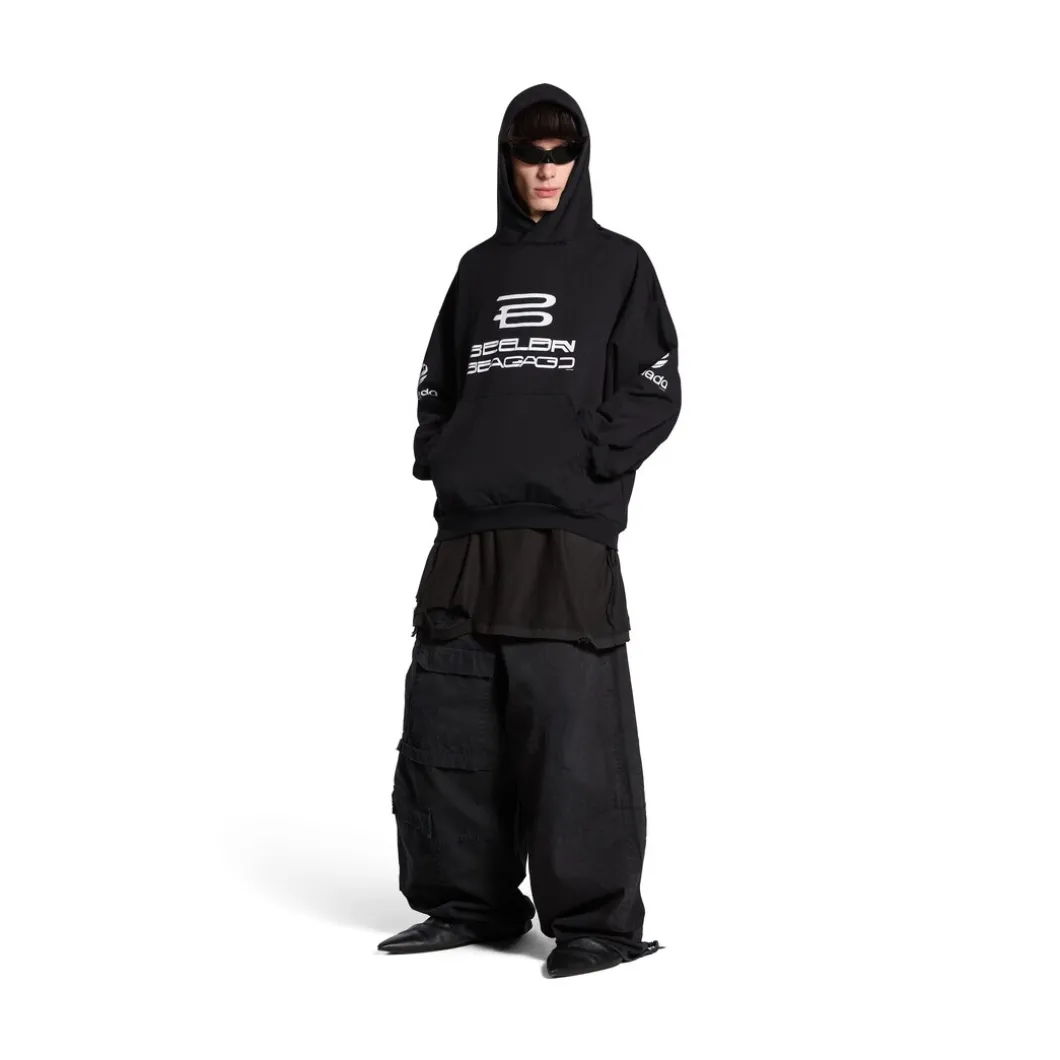 Hoodie Ai Generated Medium Fit in Nero/bianco