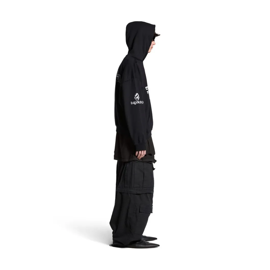 Hoodie Ai Generated Medium Fit in Nero/bianco