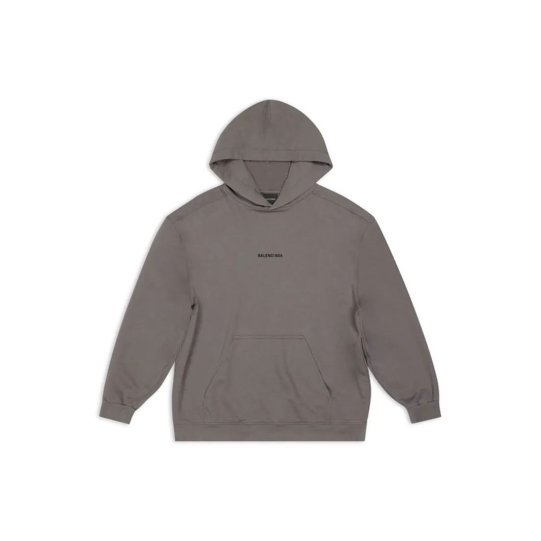 Hoodie Balenciaga Back Medium Fit in Grigio