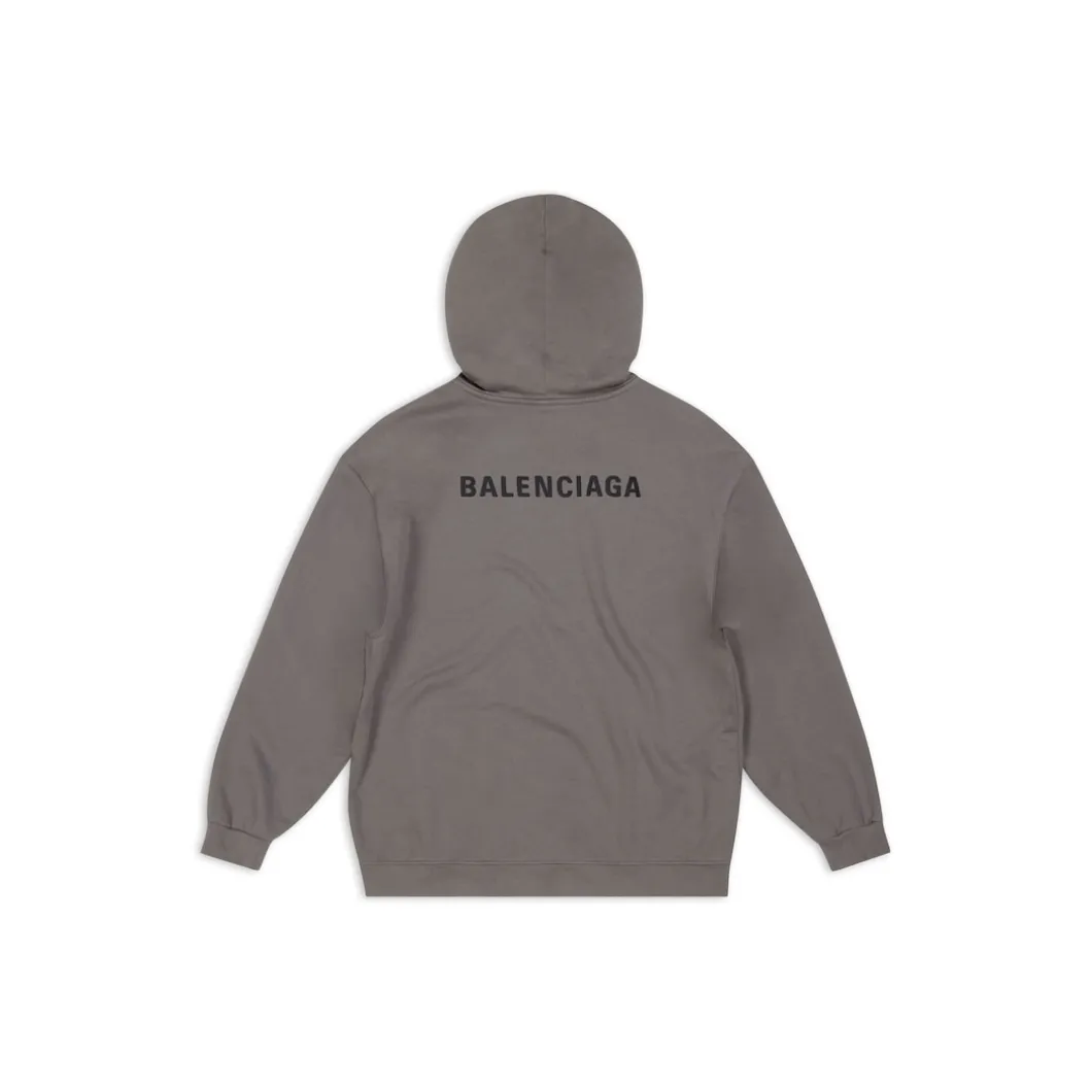Hoodie Balenciaga Back Medium Fit in Grigio