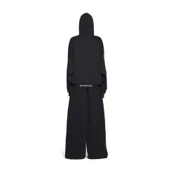 Hoodie Balenciaga Medium Fit in Nero D&eacute;lav&eacute;