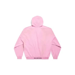 Hoodie Balenciaga Oversize in Rosa/nero