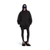 Hoodie Bb Paris Strass Large Fit in Nero D&eacute;lav&eacute;