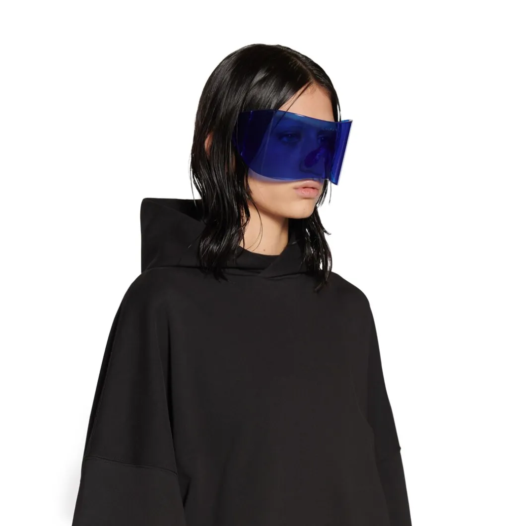 Hoodie Bb Paris Strass Large Fit in Nero Délavé