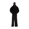 Hoodie Capospalla Oversize Con Zip in Nero