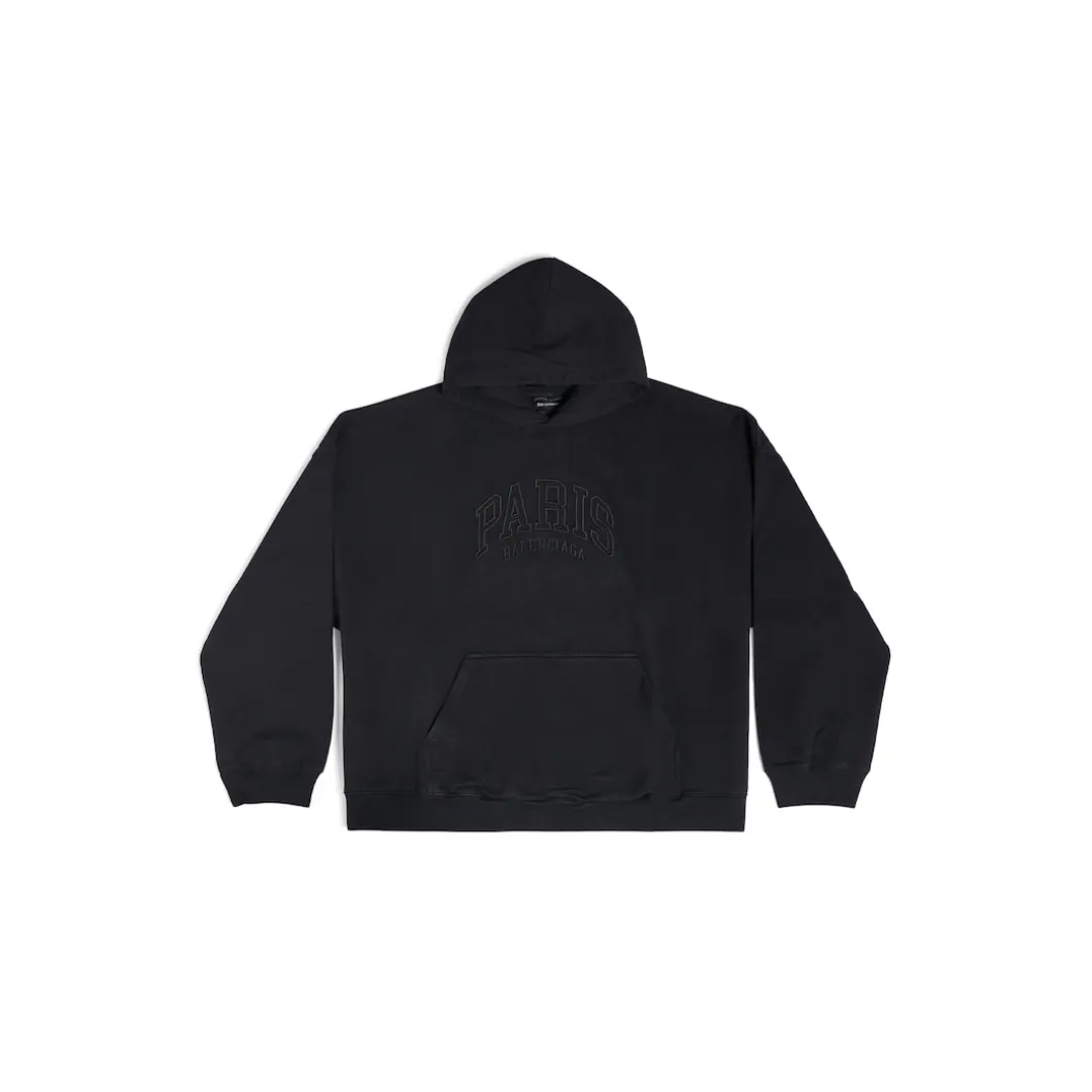 Hoodie Cities Paris Oversize in Nero