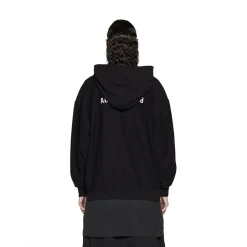 Hoodie Con Cerniera Mirror Balenciaga Small Fit in Nero