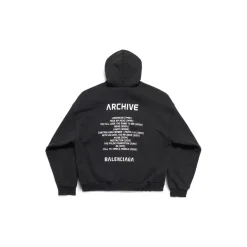 Hoodie Con Zip Balenciaga Music | Archive Series Connected Medium Fit in Nero/bianco