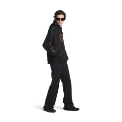 Hoodie Crypto Medium Fit in Nero D&eacute;lav&eacute;