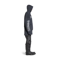 Hoodie Diy Metal Outline Oversize in Nero/bianco
