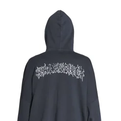Hoodie Diy Metal Outline Oversize in Nero/bianco