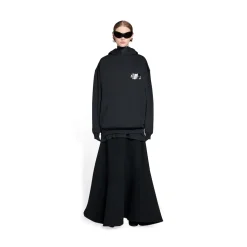 Hoodie Gaffer Medium Fit da Donna in Nero
