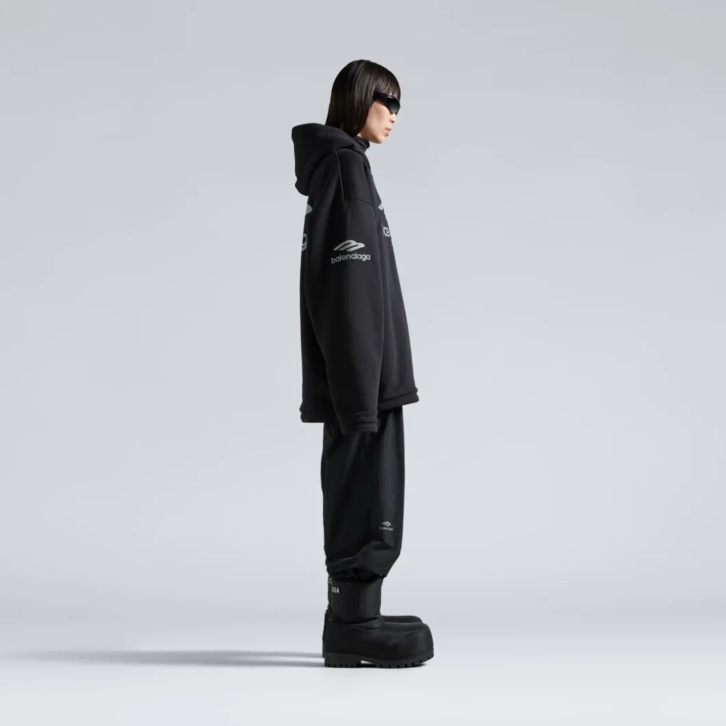 Hoodie Idrorepellente 3b Sports Icon Oversize in Nero