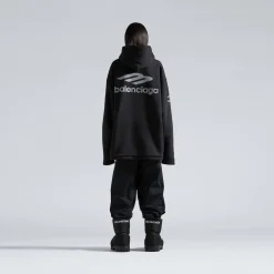 Hoodie Idrorepellente 3b Sports Icon Oversize in Nero