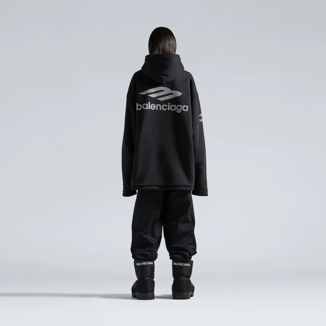 Hoodie Idrorepellente 3b Sports Icon Oversize in Nero