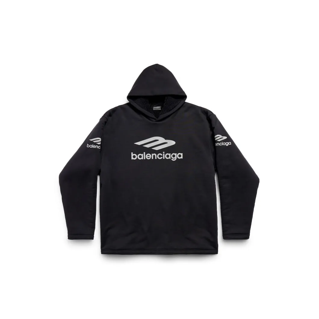 Hoodie Idrorepellente 3b Sports Icon Oversize in Nero