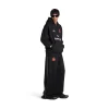 Hoodie Paris Soccer Con Zip Medium Fit in Nero/bianco