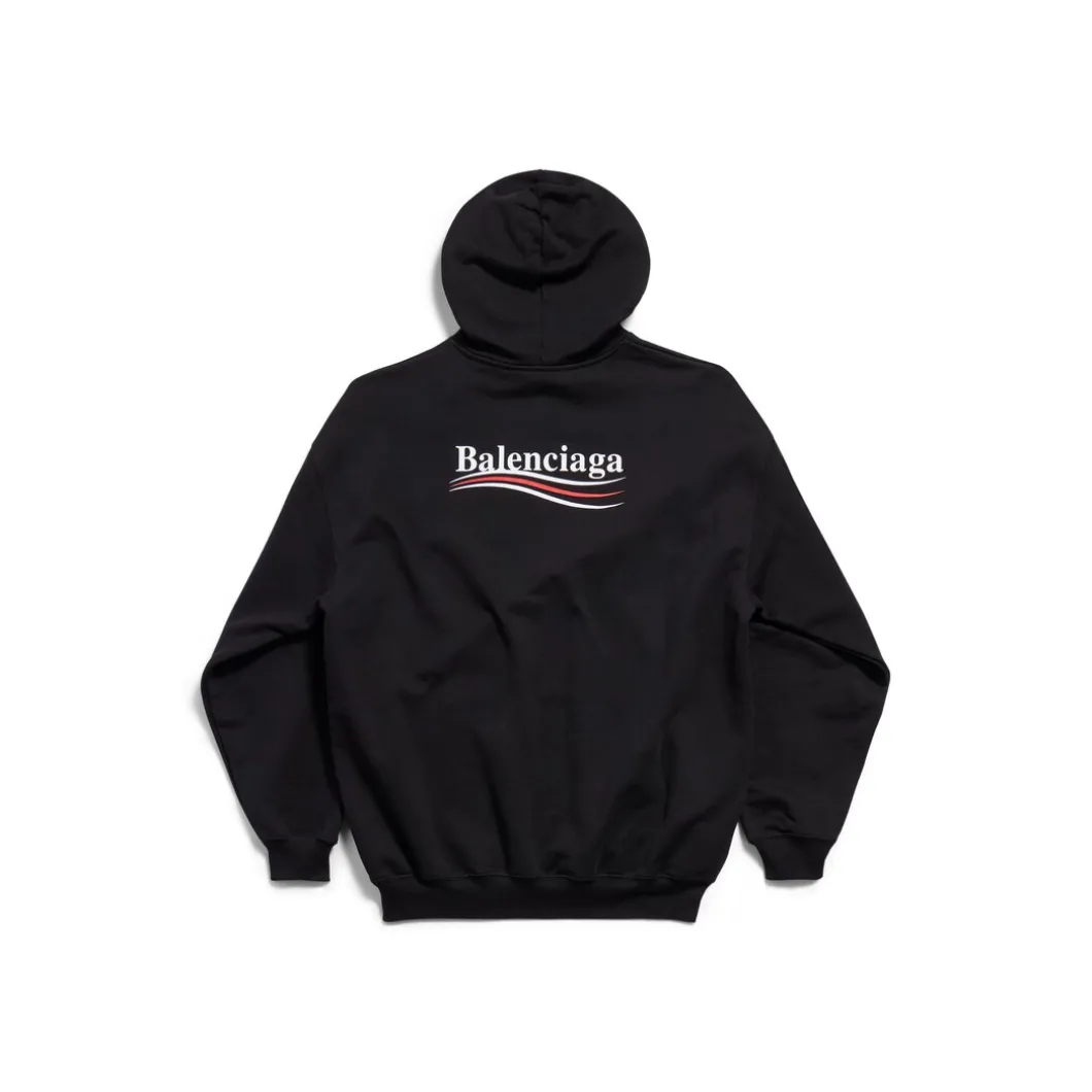 Hoodie Political Campaign Medium Fit da Donna in Nero