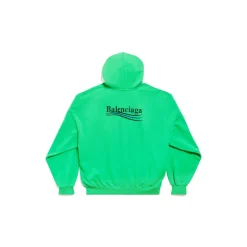 Hoodie Political Campaign Oversize in Verde/nero/blu