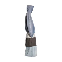Hoodie Snbn Large Fit in Blu