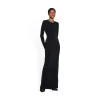 Maxi Abito A Girocollo da Donna in Nero