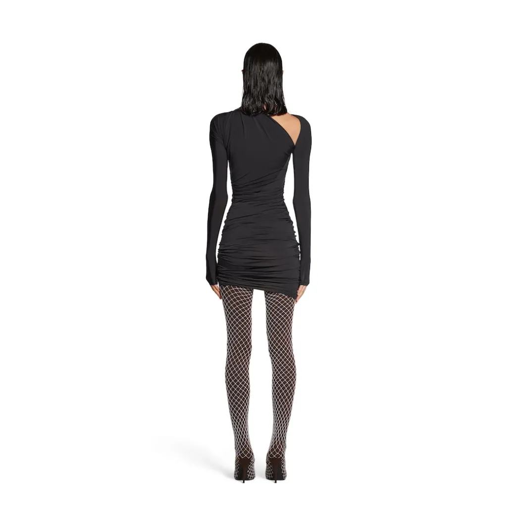 Mini Abito Twisted da Donna in Nero