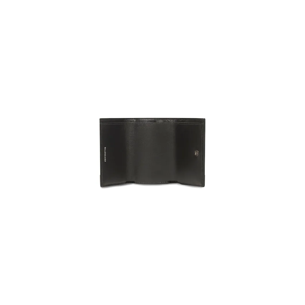 Mini Portafoglio Hourglass da Donna in Nero