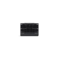 Mini Portafoglio Hourglass da Donna in Nero