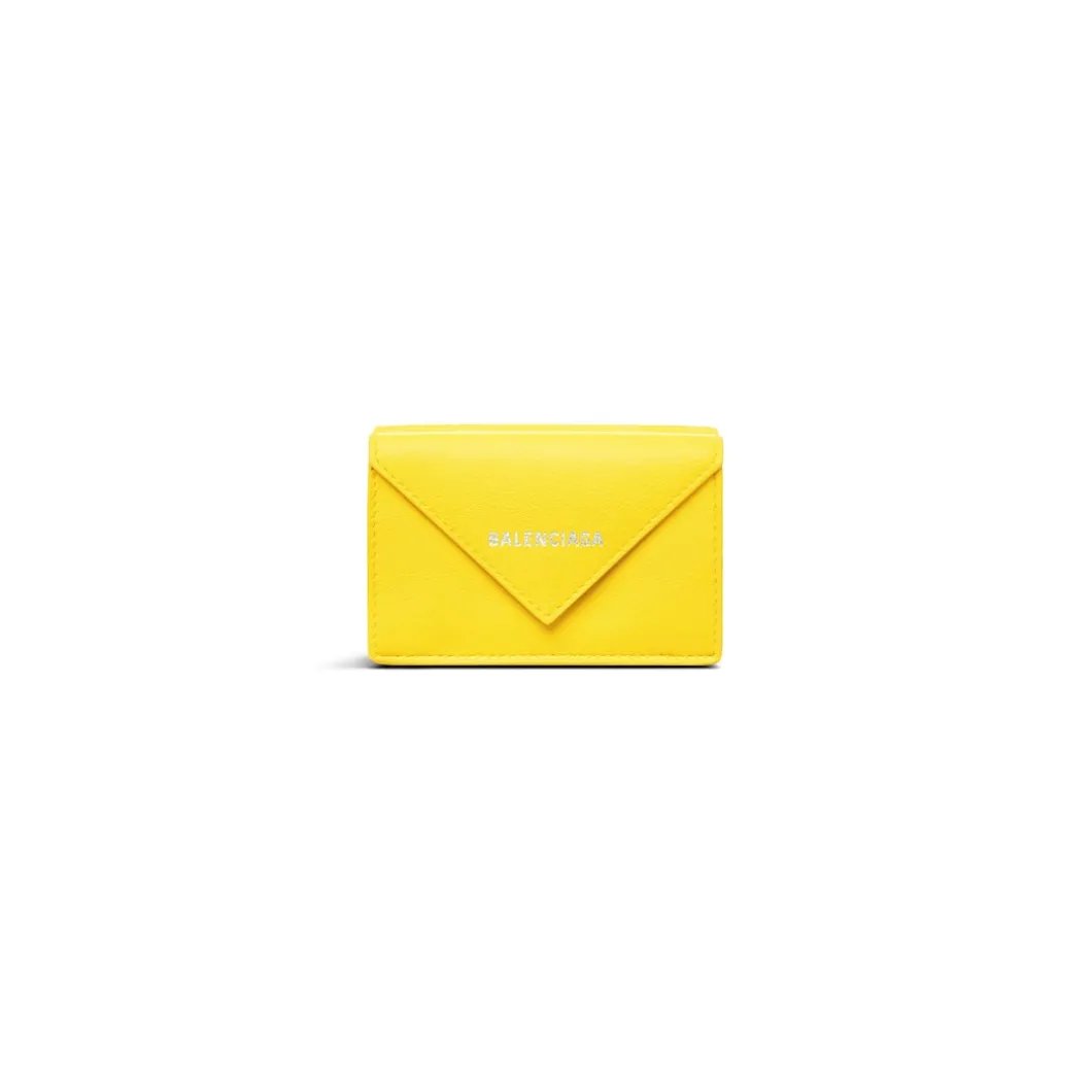 Mini Portafoglio Papier da Donna in Giallo