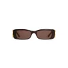 Occhiali Da Sole Dynasty Rectangle da Donna in Marrone