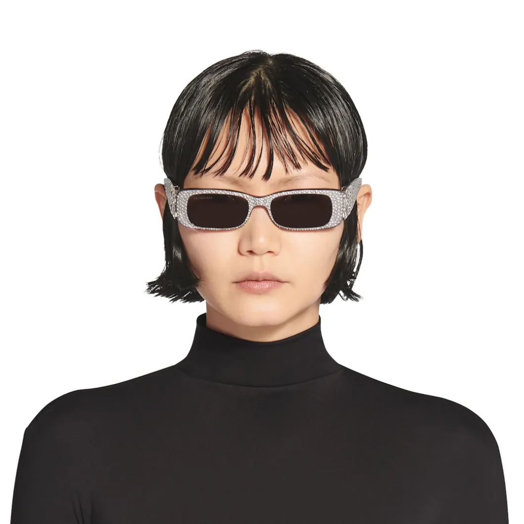 Occhiali Da Sole Dynasty Rectangle da Donna in Nero