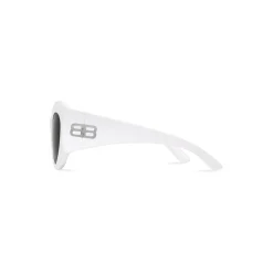 Occhiali Da Sole Hourglass Round  in Bianco