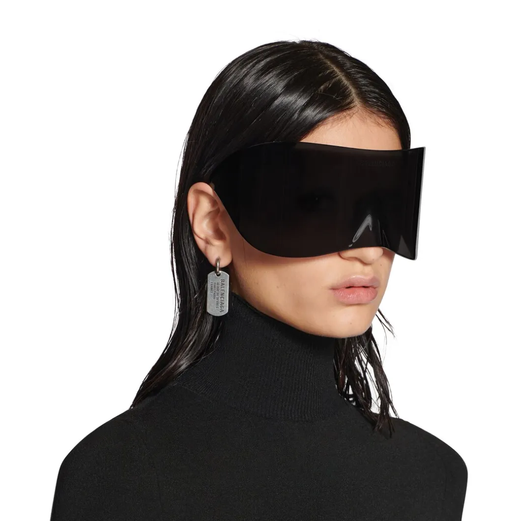 Occhiali Da Sole Mask Rectangle in Nero
