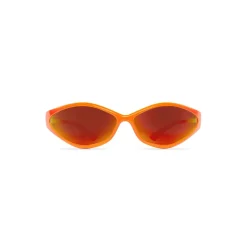 Occhiali Da Sole 90s Oval in Arancione Fluo