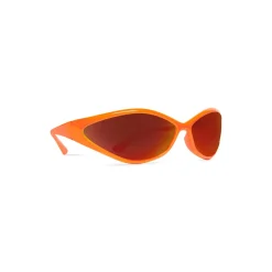 Occhiali Da Sole 90s Oval  in Arancione Fluo